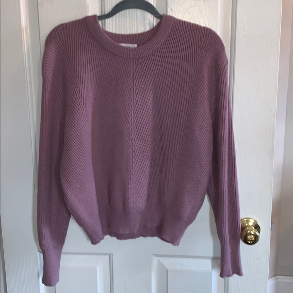 Purple Slouchy Knit Sweater